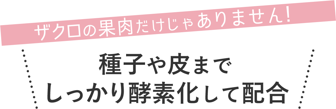 種子や皮までしっかり酵素化して配合