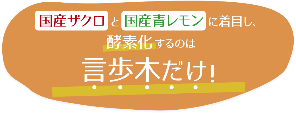 国産ザクロと国産青レモンに着目し、抗酸化するのは言歩木だけ！