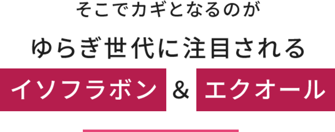 カギとなるのがゆらぎ世代に注目されるイソフラボン&エクオール