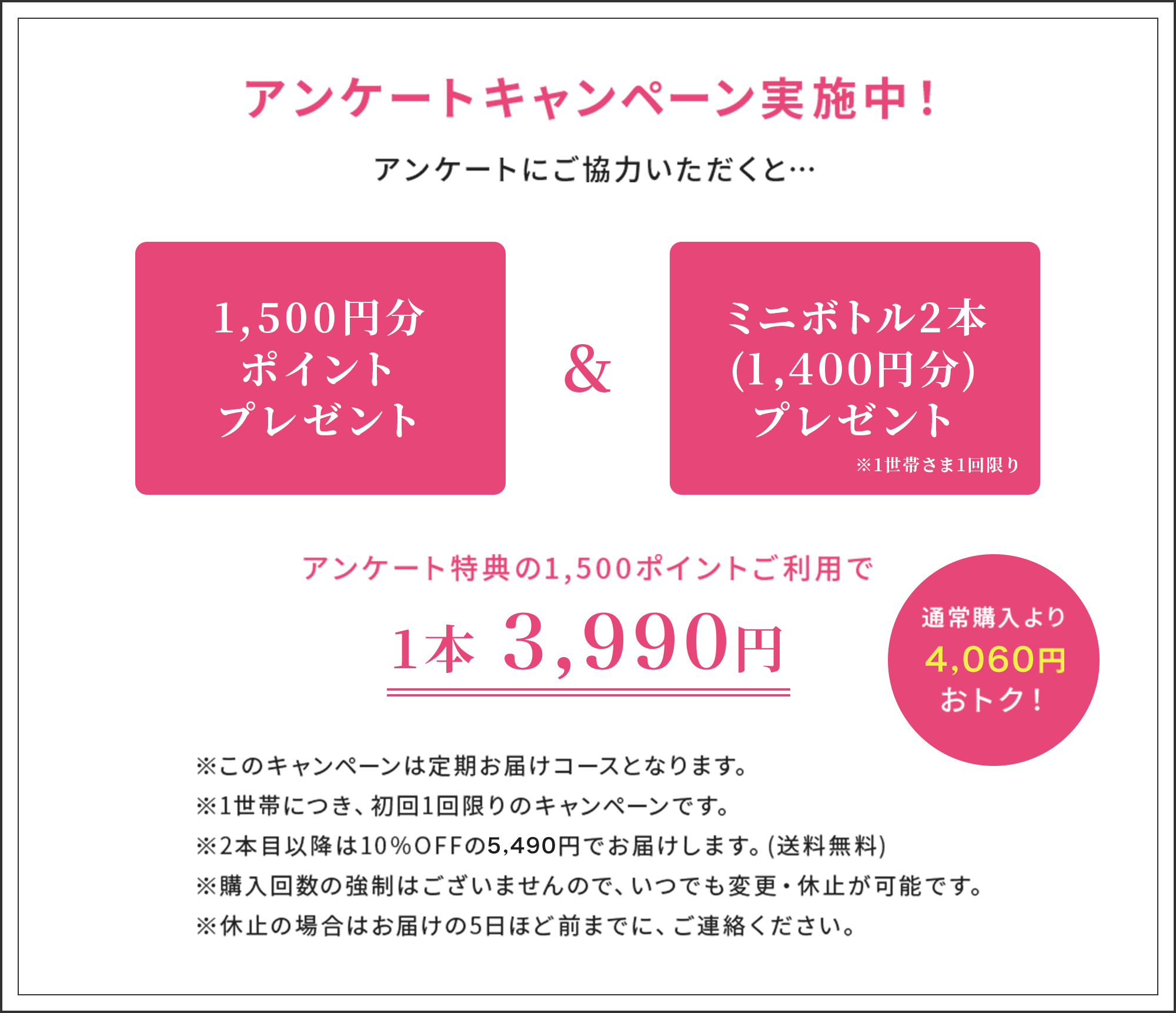 初回キャンペーンで購入