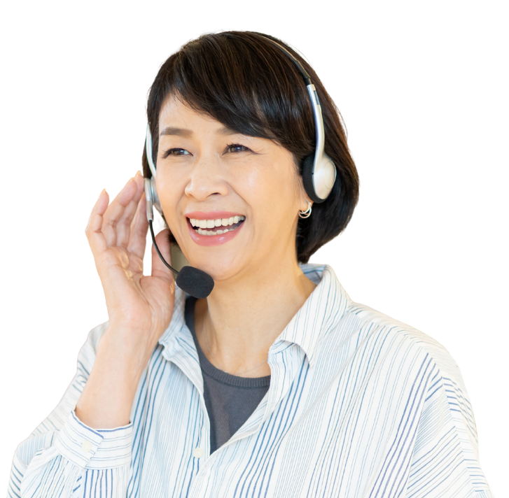 電話で相談を受ける女性オペレーター