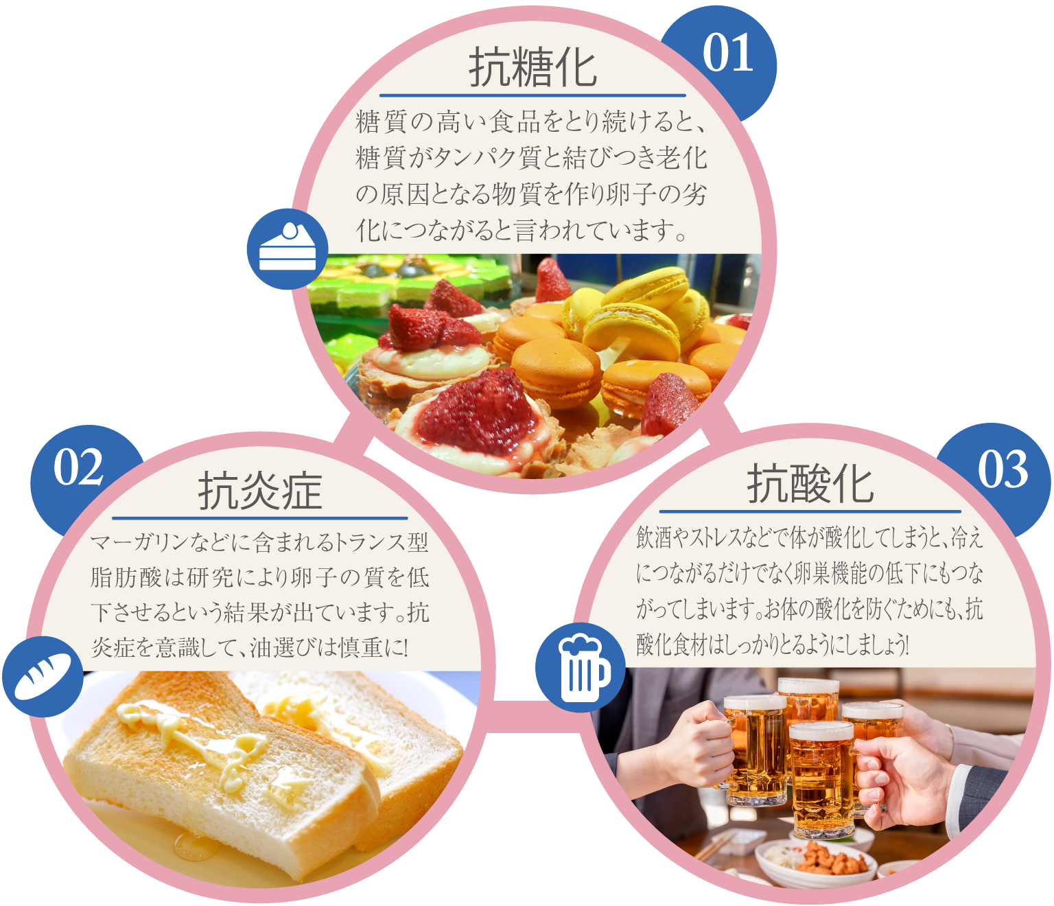 「抗糖化」「抗炎症」「抗酸化」
